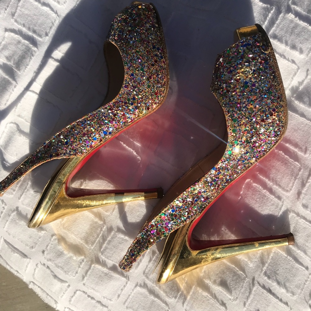 Christian Louboutin Size 35.5 Confetti Heels - Picture 2 of 7